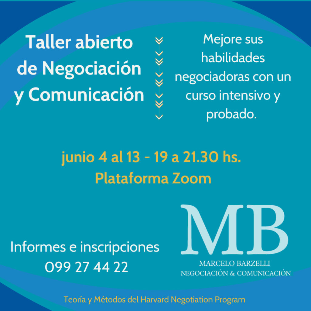 Taller abierto de negociación - MB junio